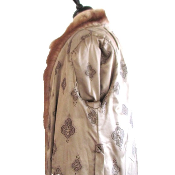 Designer Balencia Honey Blonde Soft Pelt's Long Length Mink Coat Large - Picture 9 of 16